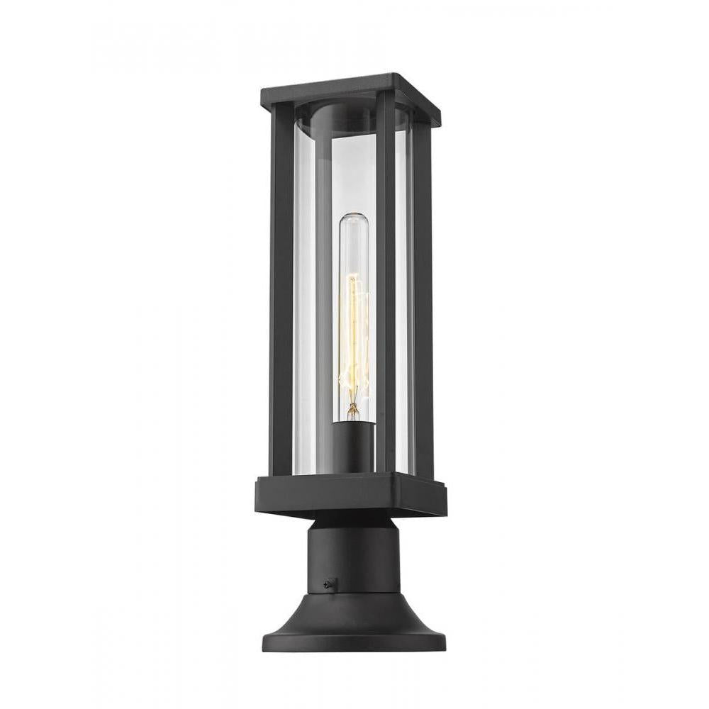 1 Light Outdoor Pier Mounted Fixture-Clear