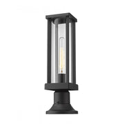 1 Light Outdoor Pier Mounted Fixture-Clear