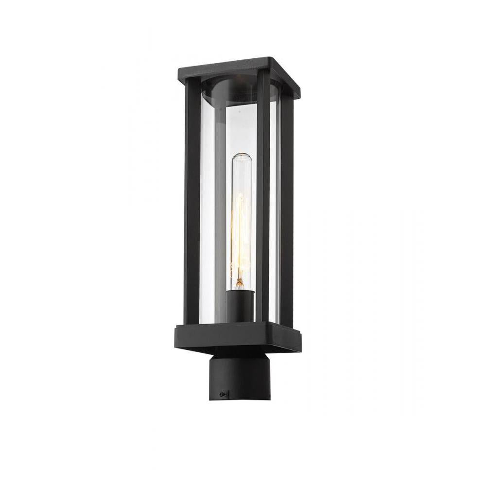 1 Light Outdoor Post Mount Fixture-Clear