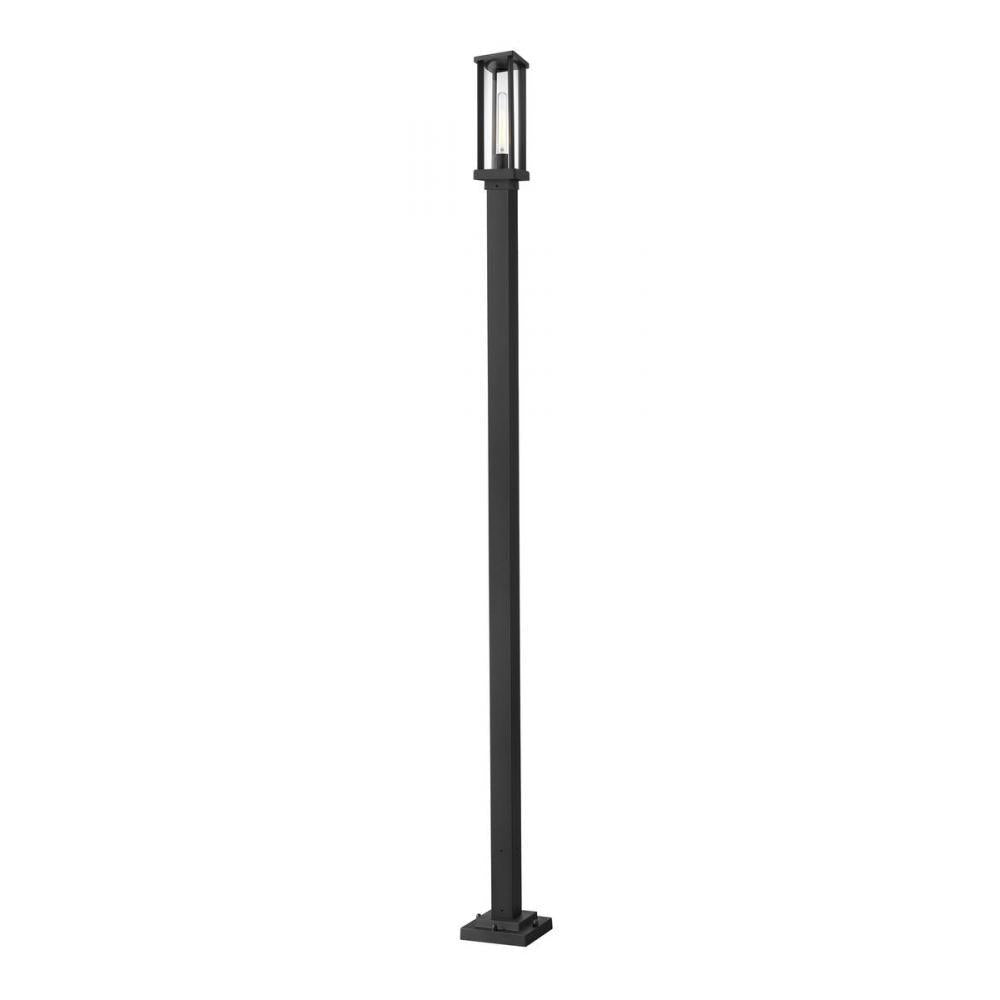 1 Light Outdoor Post Mounted Fixture-Clear