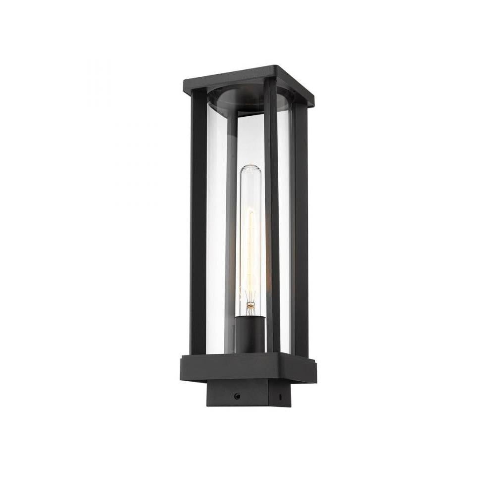 1 Light Outdoor Post Mount Fixture-Clear