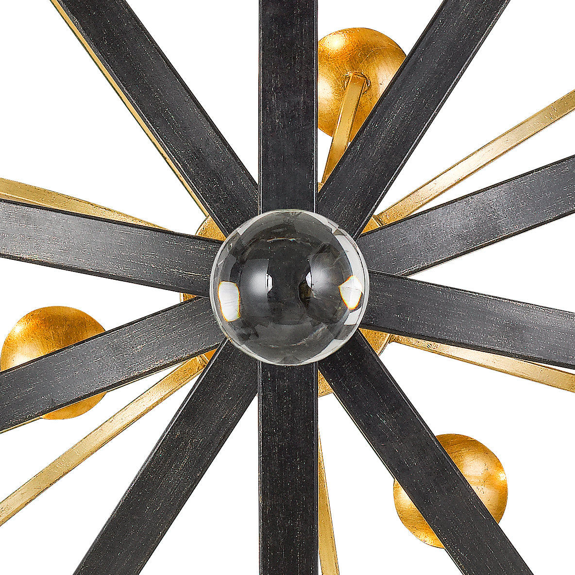 Crystorama Luna 587-EB-GA – 48 Inch – 9 Light – Chandelier – English Bronze + Antique Gold – Damp Rated