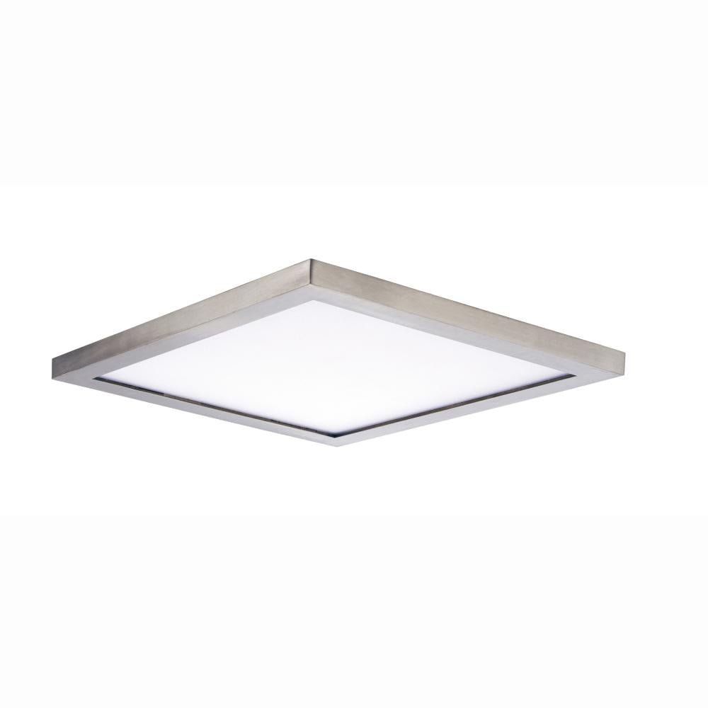 Wafer 15 Inch Flush Mount Light – Satin Nickel