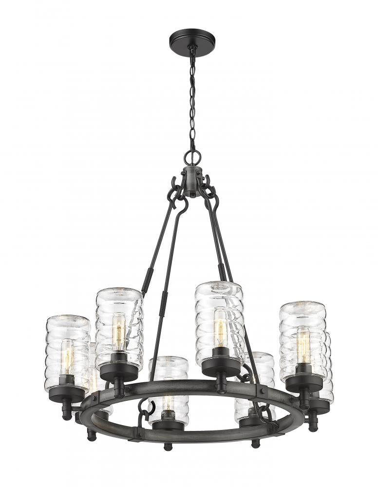 Z-Lite Lighting 588-8ABB Outdoor Chandelier Nautical - Ashen Barnboard