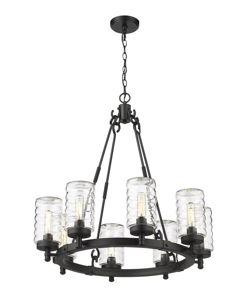 Z-Lite Lighting 588-8BK Outdoor Chandelier Nautical - Black