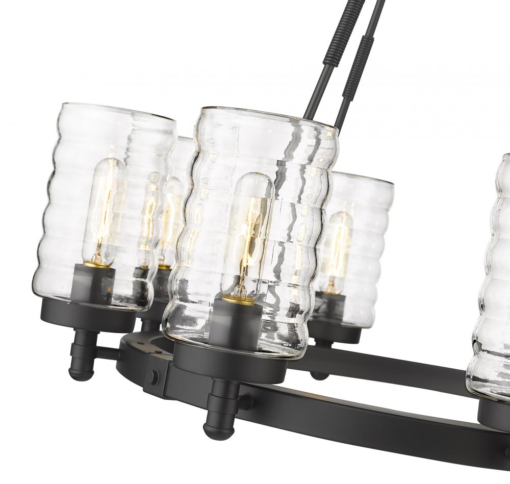 Z-Lite Lighting 588-8BK Outdoor Chandelier Nautical - Black