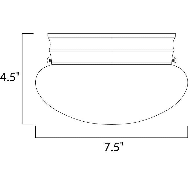 Maxim Lighting ESSENTIALS - 588X 5880WTBK Flush Mount Contemporary - Black