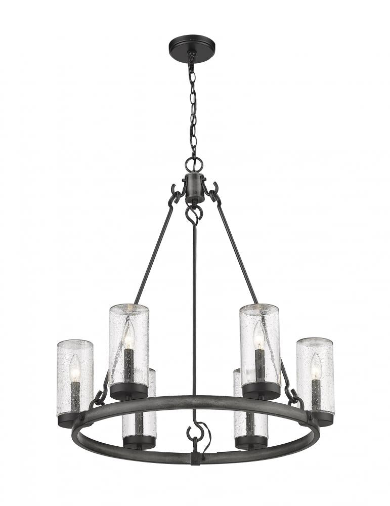 Z-Lite Lighting 589-6ABB Outdoor Chandelier Nautical - Ashen Barnboard