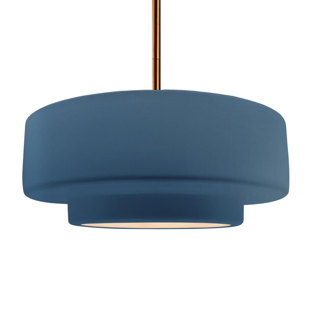 Justice Design Group RADIANCE CER-6545-MID-BRSS-RIGID-LED1-700 Pendant - Midnight Sky