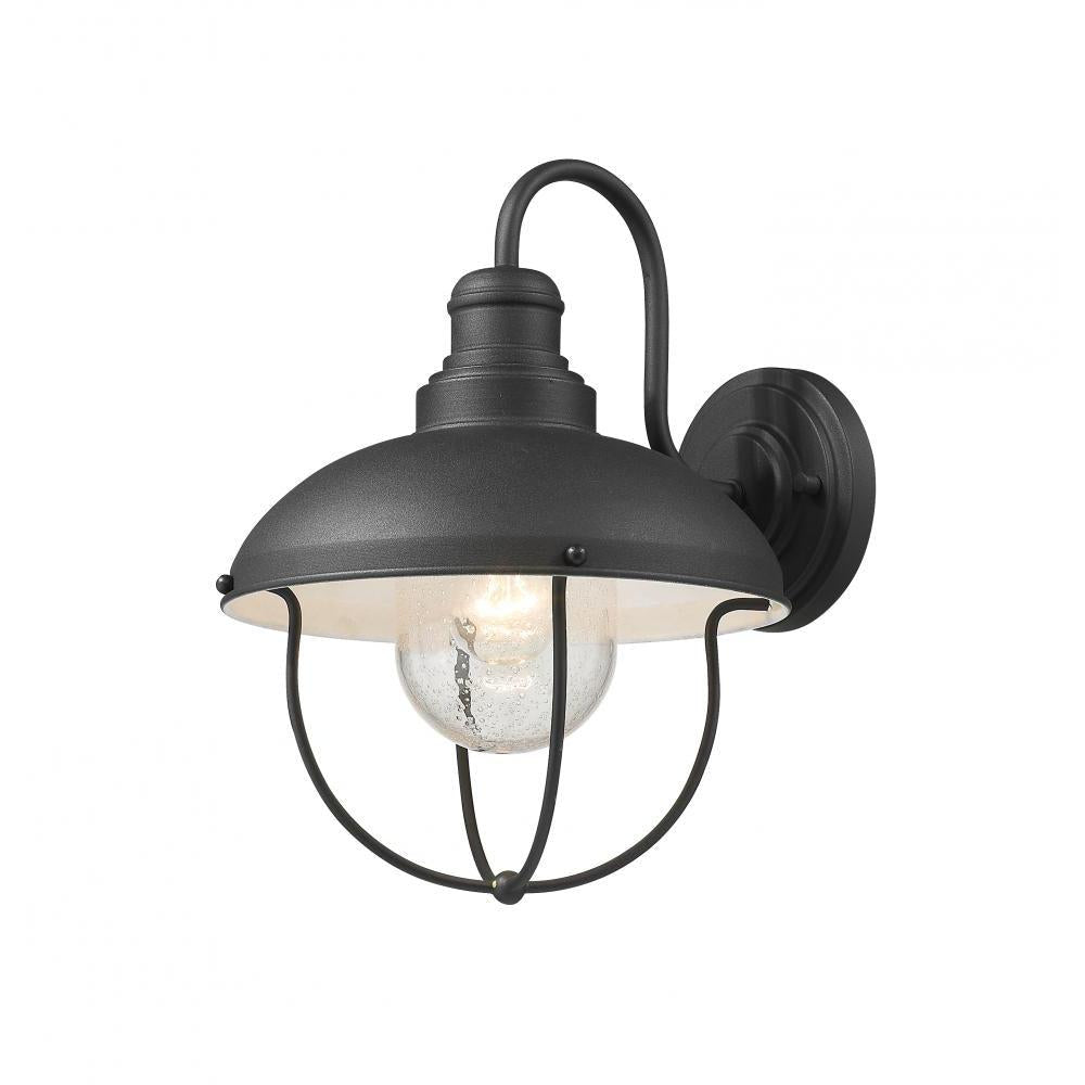1 Light Outdoor Wall Light-Black