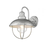 1 Light Outdoor Wall Light-Galvanized