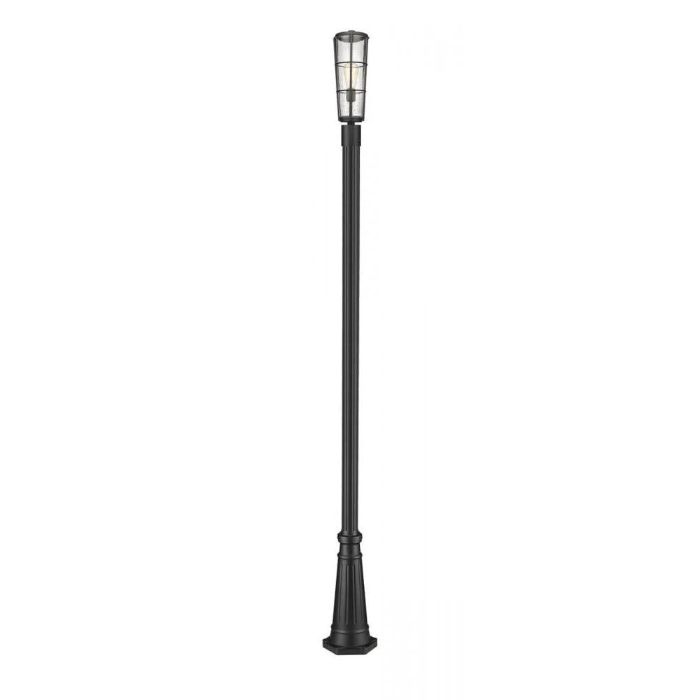 1 Light Outdoor Post Mounted Fixture-Clear Seedy