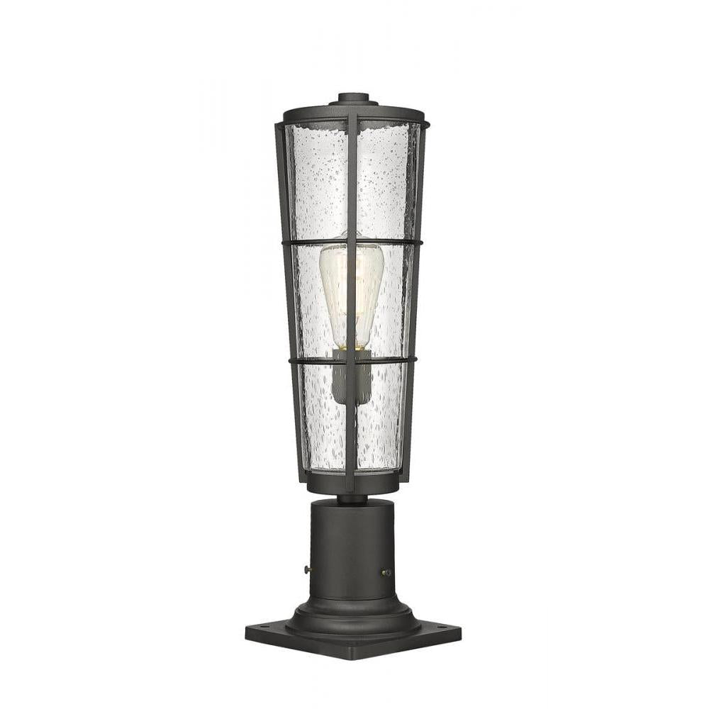 1 Light Outdoor Pier Mounted Fixture-Clear Seedy