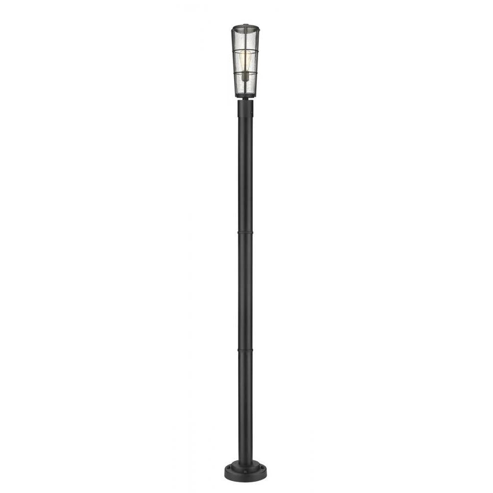 1 Light Outdoor Post Mounted Fixture-Clear Seedy