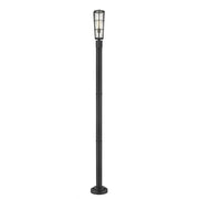 1 Light Outdoor Post Mounted Fixture-Clear Seedy