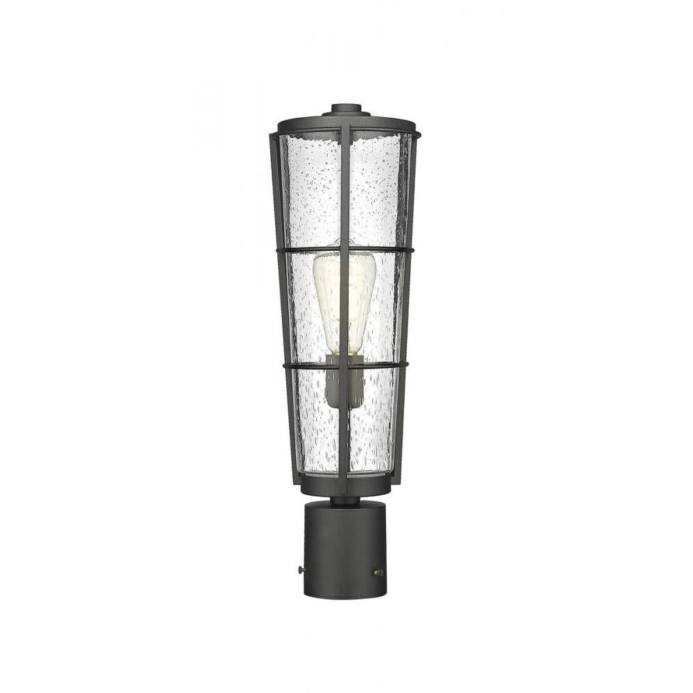 1 Light Outdoor Post Mount Fixture-Clear Seedy