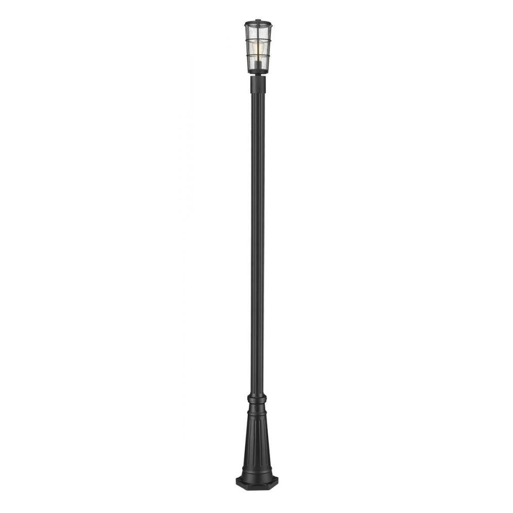 1 Light Outdoor Post Mounted Fixture-Clear Seedy