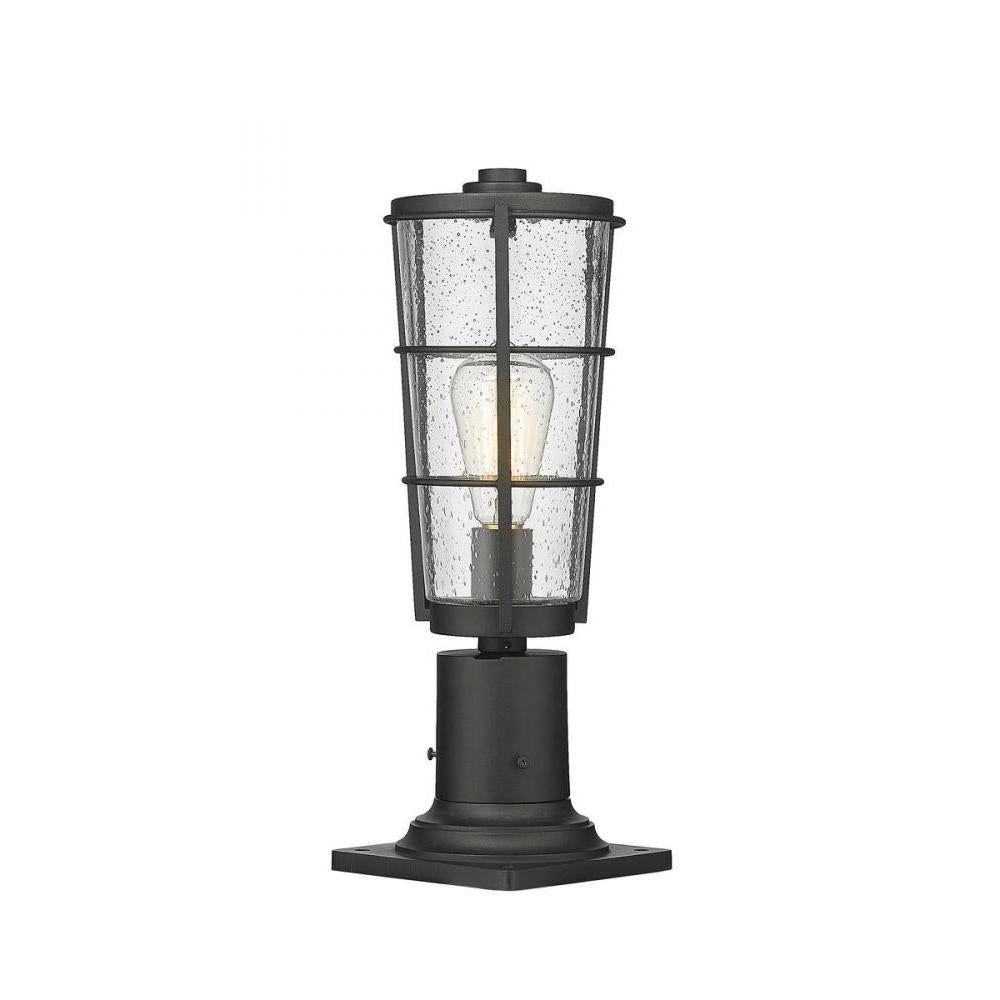 1 Light Outdoor Pier Mounted Fixture-Clear Seedy
