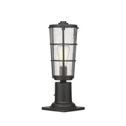 1 Light Outdoor Pier Mounted Fixture-Clear Seedy