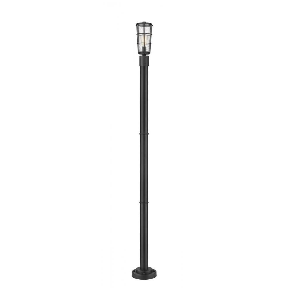 1 Light Outdoor Post Mounted Fixture-Clear Seedy