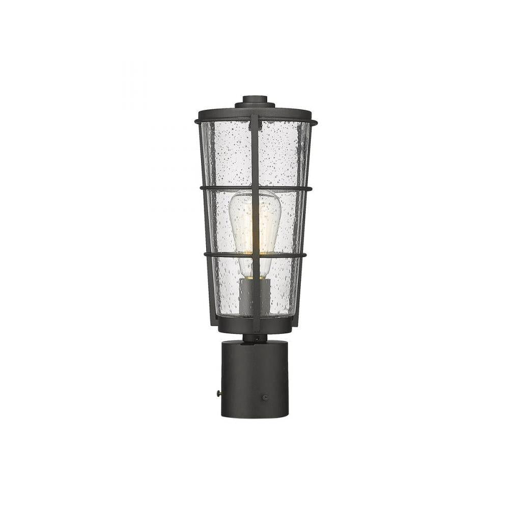 1 Light Outdoor Post Mount Fixture-Clear Seedy