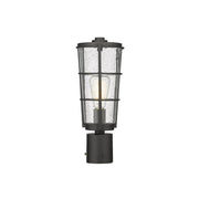 1 Light Outdoor Post Mount Fixture-Clear Seedy