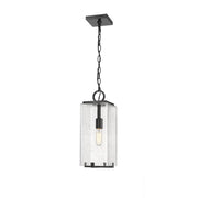 1 Light Outdoor Chain Mount Ceiling Fixture-Clear Seedy
