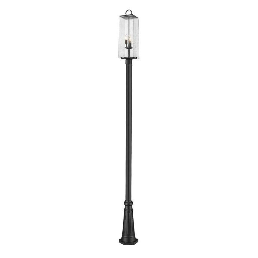 3 Light Outdoor Post Mounted Fixture-Clear Seedy
