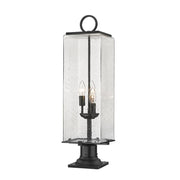 3 Light Outdoor Pier Mounted Fixture-Clear Seedy