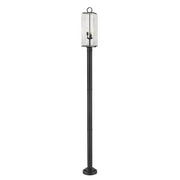 3 Light Outdoor Post Mounted Fixture-Clear Seedy