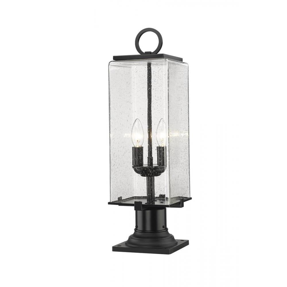 2 Light Outdoor Pier Mounted Fixture-Clear Seedy