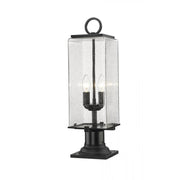 2 Light Outdoor Pier Mounted Fixture-Clear Seedy