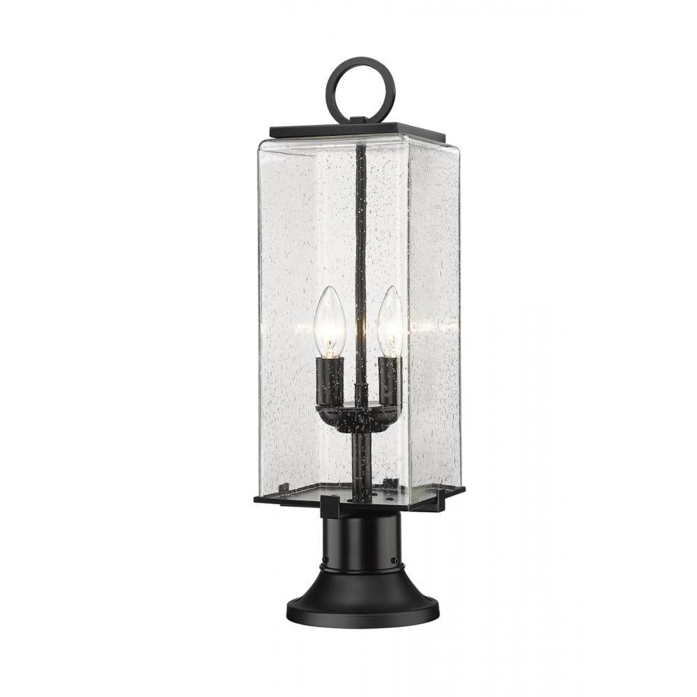 2 Light Outdoor Pier Mounted Fixture-Clear Seedy