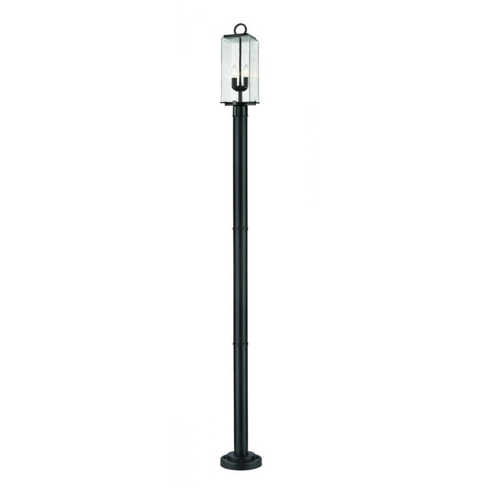 2 Light Outdoor Post Mounted Fixture-Clear Seedy
