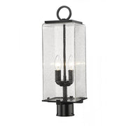 2 Light Outdoor Post Mount Fixture-Clear Seedy