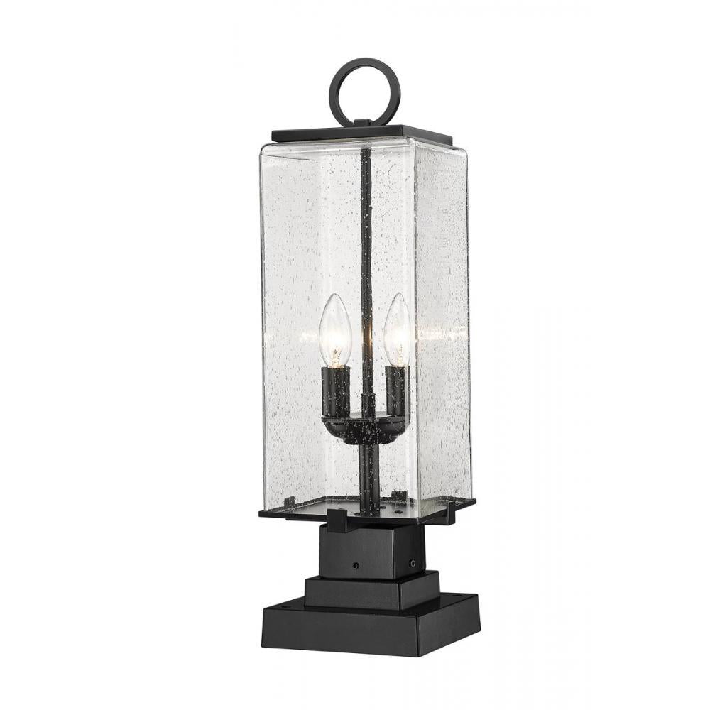 2 Light Outdoor Pier Mounted Fixture-Clear Seedy