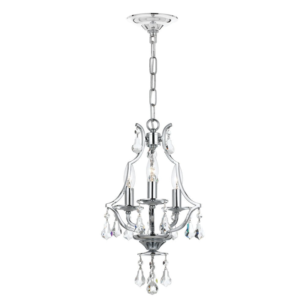 Crystorama CEDAR 5933-CH-CL-MWP Mini Chandelier Contemporary - Polished Chrome