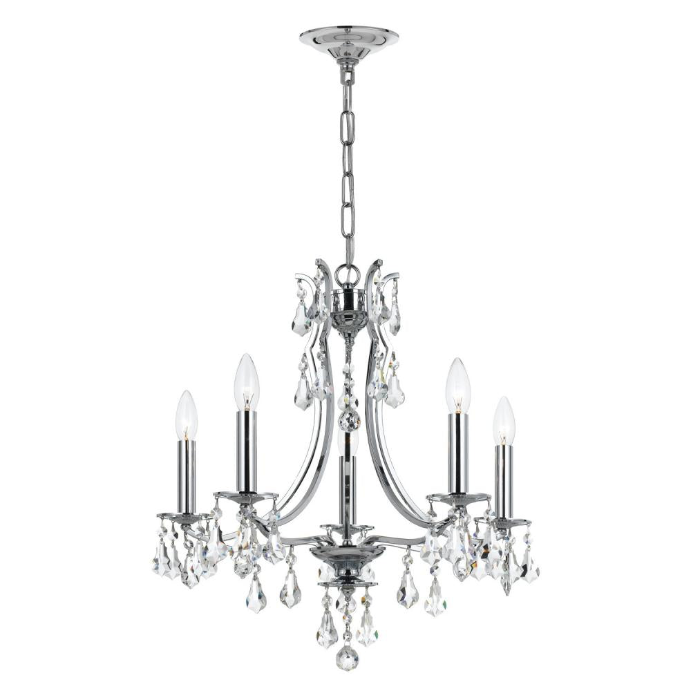 Crystorama CEDAR 5935-CH-CL-MWP Mini Chandelier Contemporary - Polished Chrome