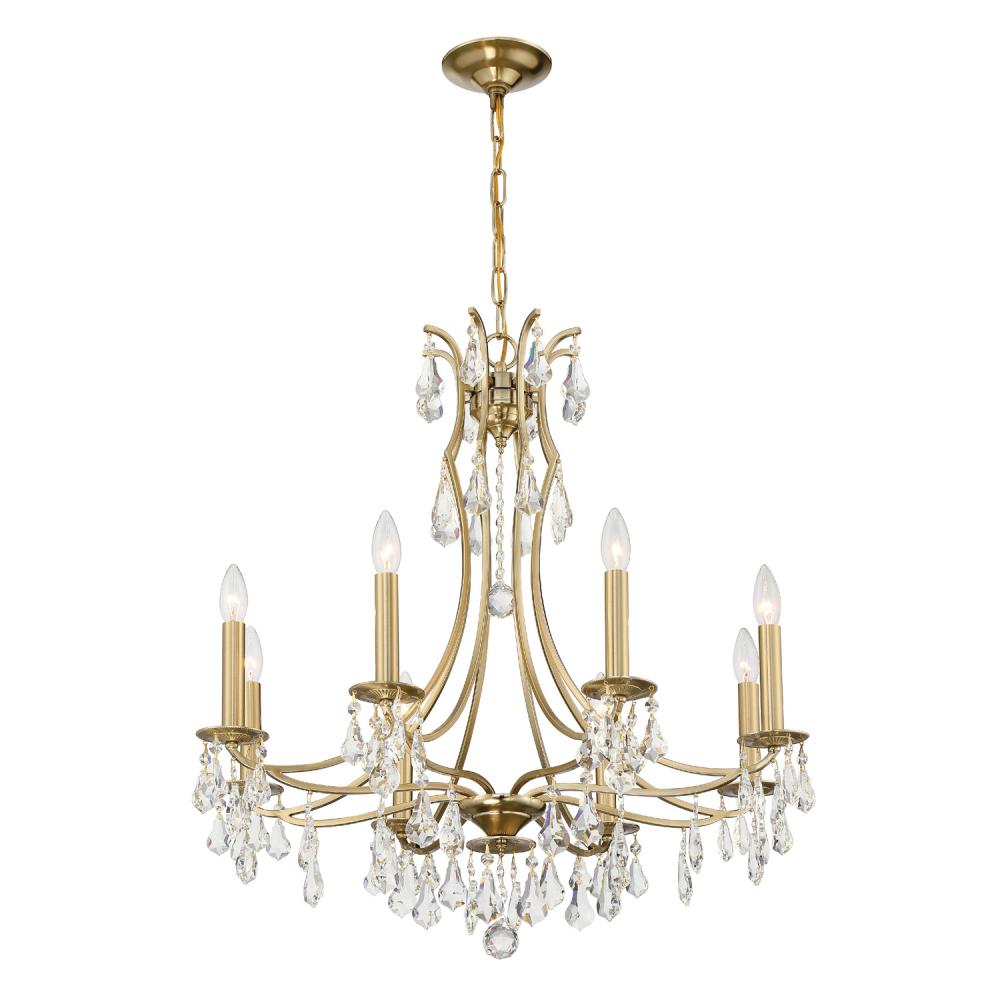 Crystorama CEDAR 5938-VG-CL-MWP Chandelier Contemporary - Vibrant Gold