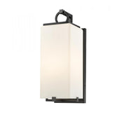 1 Light Outdoor Wall Light-White Opal