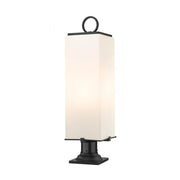 3 Light Outdoor Pier Mounted Fixture-White Opal