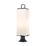 3 Light Outdoor Pier Mounted Fixture-White Opal