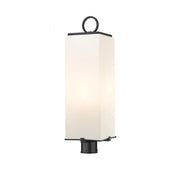 3 Light Outdoor Post Mount Fixture-White Opal