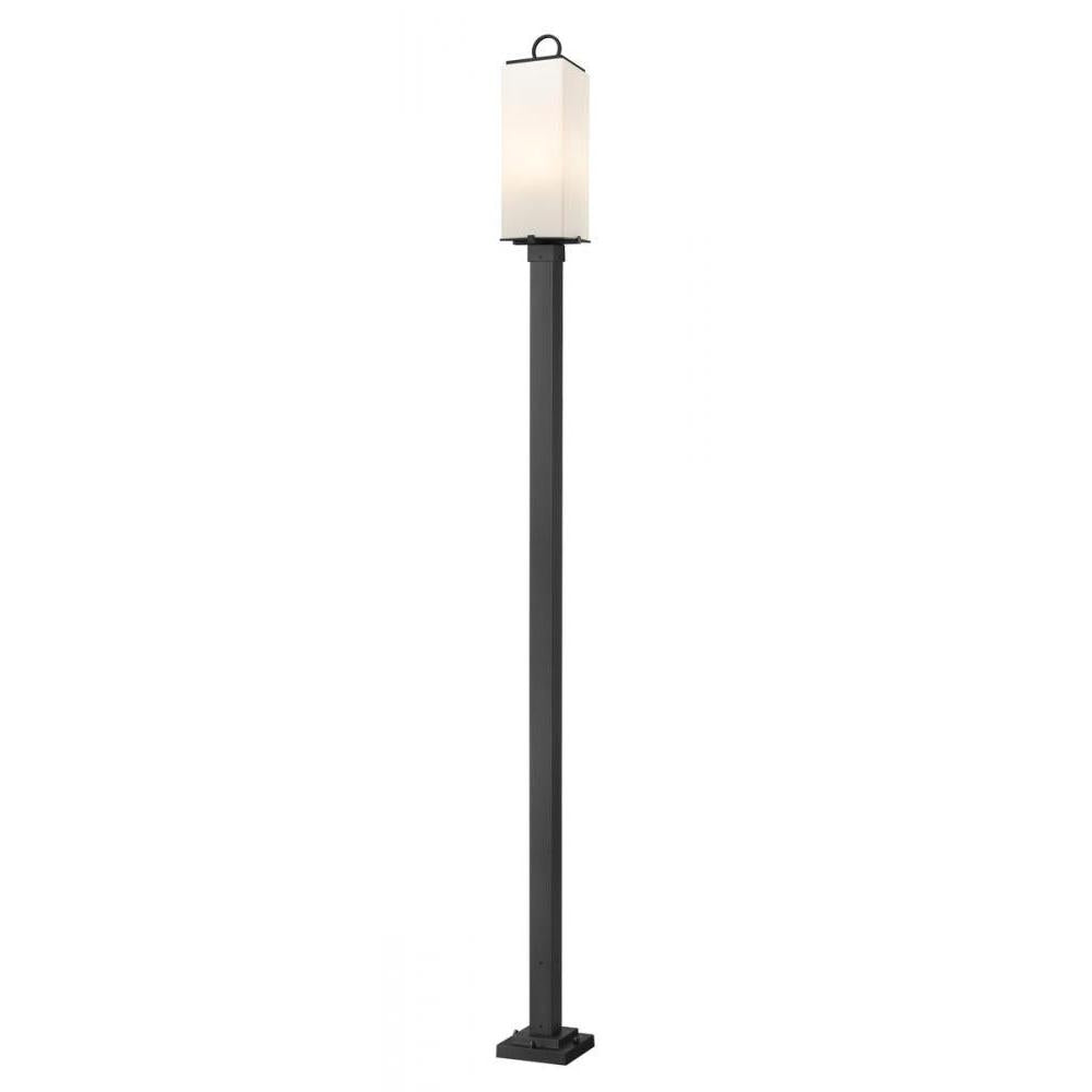 3 Light Outdoor Post Mounted Fixture-White Opal