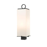 3 Light Outdoor Post Mount Fixture-White Opal