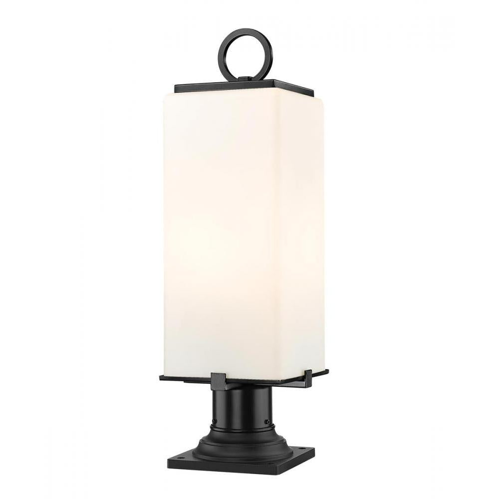 2 Light Outdoor Pier Mounted Fixture-White Opal