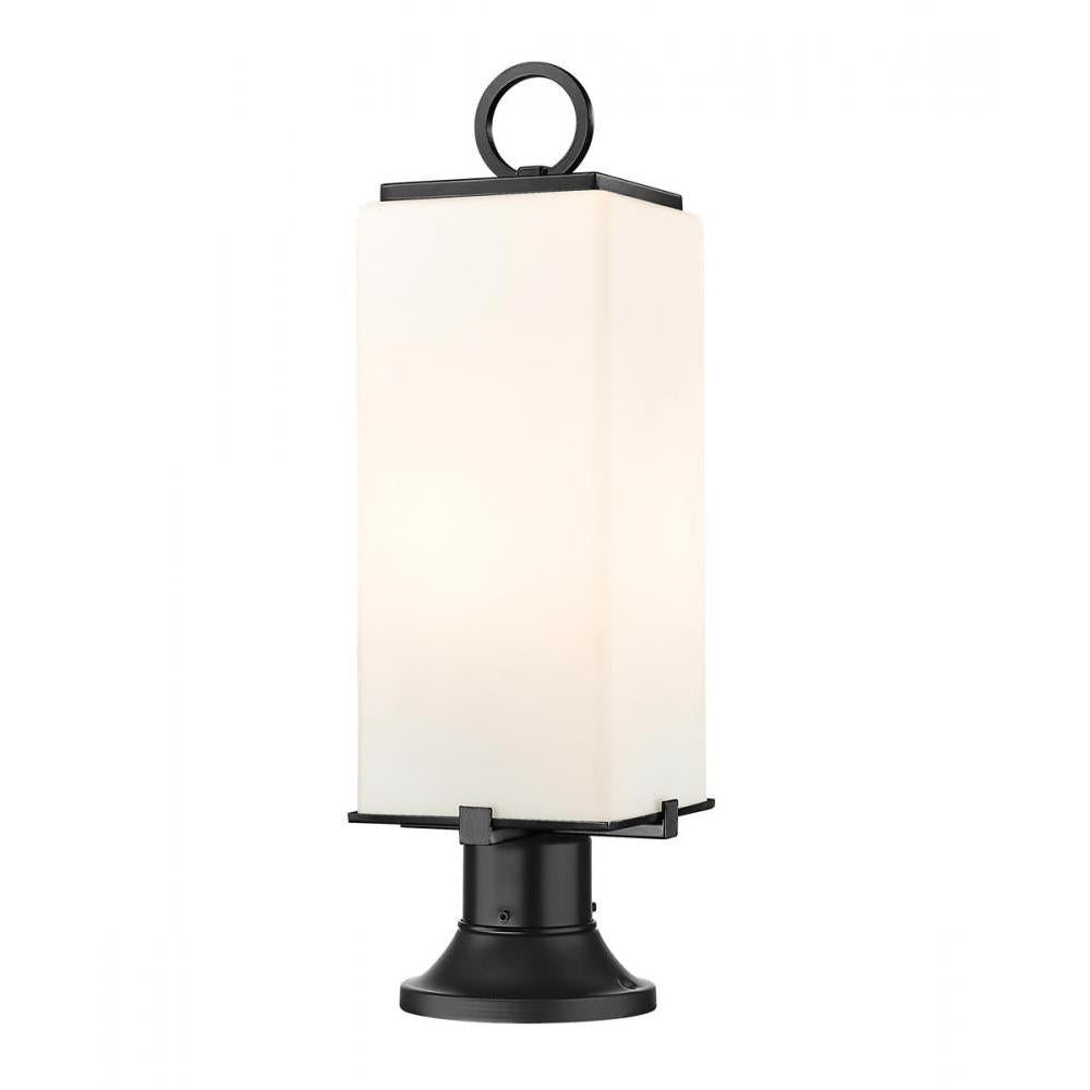 2 Light Outdoor Pier Mounted Fixture-White Opal