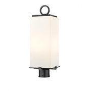 2 Light Outdoor Post Mount Fixture-White Opal