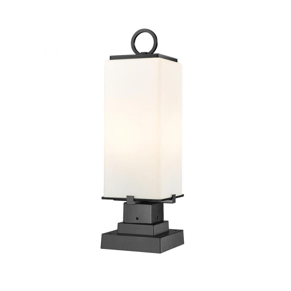 2 Light Outdoor Pier Mounted Fixture-White Opal