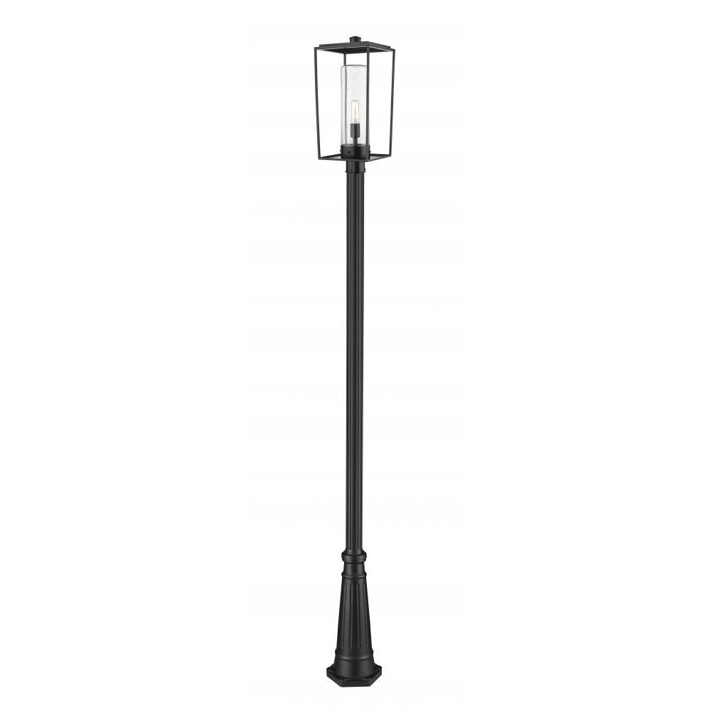 1 Light Outdoor Post Mounted Fixture-Clear Seedy